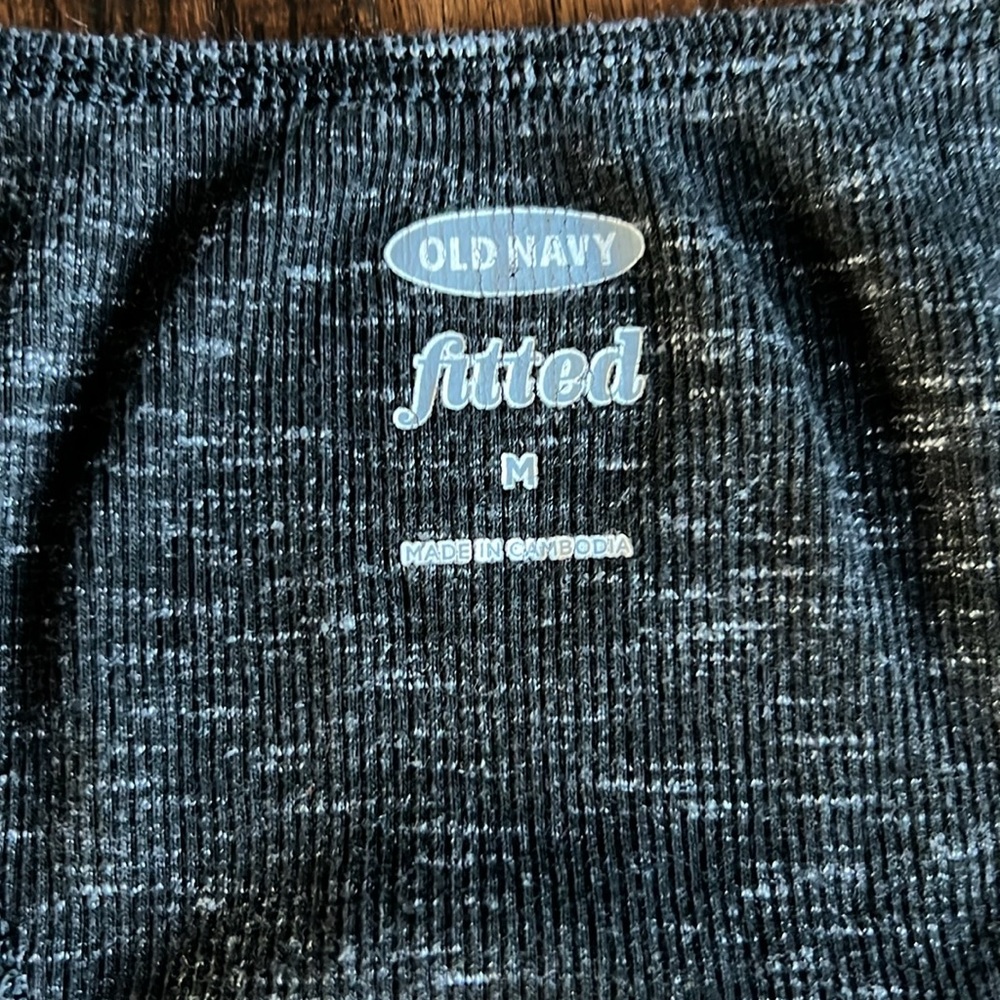Loft blue cotton tank top.  Black old navy racer back tank top - Picture 4 of 5